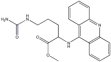 5-(カルバモイルアミノ)-2-[(アクリジン-9-イル)アミノ]吉草酸メチル 化学構造式
