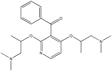 2,4-ビス(1-メチル-2-ジメチルアミノエトキシ)-3-ベンゾイルピリジン 化学構造式