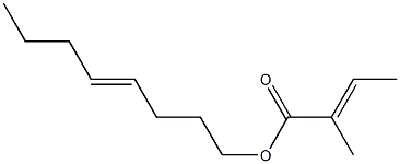 (E)-2-Methyl-2-butenoic acid 4-octenyl ester|