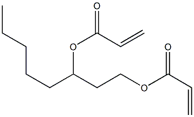 1,3-オクタンジオールジアクリラート 化学構造式