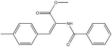 (E)-2-Benzoylamino-3-(4-methylphenyl)propenoic acid methyl ester Struktur