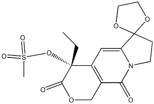 (4R)-4-Ethyl-4-(methylsulfonyloxy)-3,4,6,7,8,10-hexahydrospiro[1H-pyrano[3,4-f]indolizine-6,2'-[1,3]dioxolane]-3,10-dione