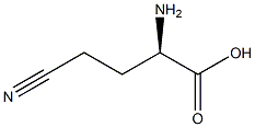[R,(-)]-2-Amino-4-cyanobutyric acid Struktur