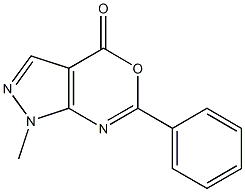 1-Methyl-6-(phenyl)pyrazolo[3,4-d][1,3]oxazin-4(1H)-one Structure