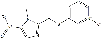 3-[(1-Methyl-5-nitro-1H-imidazol-2-ylmethyl)thio]pyridine 1-oxide Structure