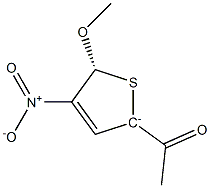 (5R)-2-Acetyl-4-nitro-5-methoxy-2,5-dihydrothiophen-2-ide Structure