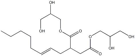 2-(2-Octenyl)succinic acid bis(2,3-dihydroxypropyl) ester Struktur