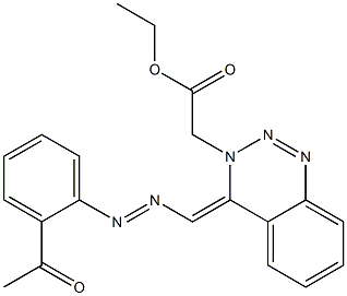 (4Z)-3,4-Dihydro-4-[(2-acetylphenylazo)methylene]-1,2,3-benzotriazine-3-acetic acid ethyl ester Structure