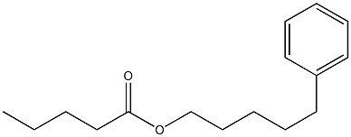 Pentanoic acid 5-phenylpentyl ester Struktur