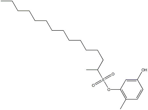 2-ペンタデカンスルホン酸3-ヒドロキシ-6-メチルフェニル 化学構造式