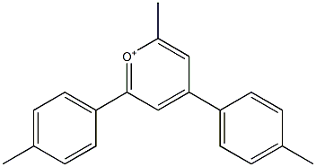2-Methyl-4,6-bis(4-methylphenyl)pyrylium Structure