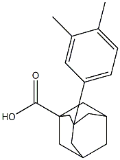 3-(3,4-Xylyl)-1-adamantanecarboxylic acid Struktur