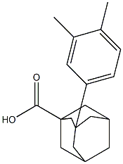 3-(3,4-キシリル)-1-アダマンタンカルボン酸 化学構造式