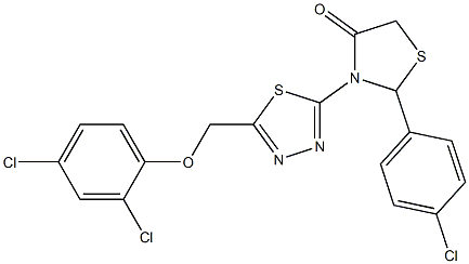  3,5-Dihydro-3-[5-[(2,4-dichlorophenoxy)methyl]-1,3,4-thiadiazol-2-yl]-2-[4-chlorophenyl]thiazol-4(2H)-one