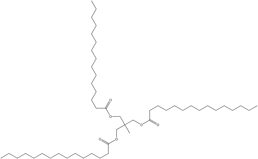 2-Methyl-2-[(pentadecanoyloxy)methyl]-1,3-propanediol dipentadecanoate Structure