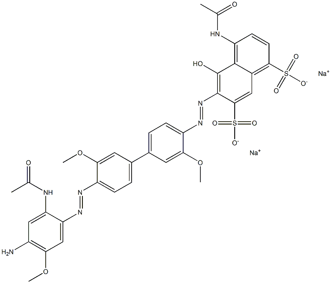 4-Acetylamino-6-[[4'-[(2-acetylamino-4-amino-5-methoxyphenyl)azo]-3,3'-dimethoxy-1,1'-biphenyl-4-yl]azo]-5-hydroxynaphthalene-1,7-disulfonic acid disodium salt