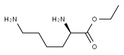 (R)-2,6-ジアミノカプロン酸エチル 化学構造式