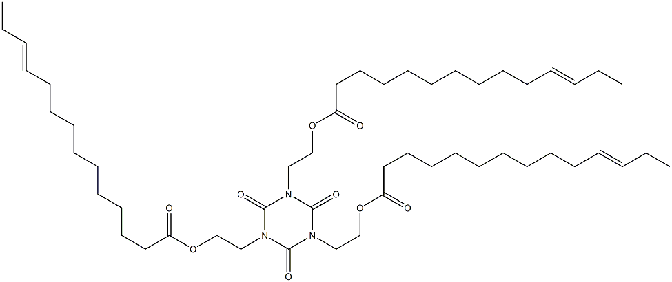 1,3,5-Tris[2-(11-tetradecenoyloxy)ethyl]hexahydro-1,3,5-triazine-2,4,6-trione Structure