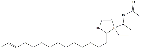 1-[1-(Acetylamino)ethyl]-1-ethyl-2-(12-tetradecenyl)-4-imidazoline-1-ium Struktur