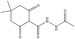 N'-Acetyl-4,4-dimethyl-2,6-dioxocyclohexanethiocarbohydrazide Structure
