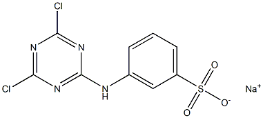 m-(4,6-Dichloro-1,3,5-triazin-2-ylamino)benzenesulfonic acid sodium salt Structure