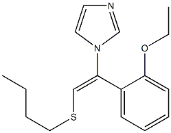 1-[(E)-2-ブチルチオ-1-(2-エトキシフェニル)エテニル]-1H-イミダゾール 化学構造式
