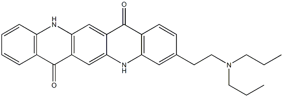 3-[2-(Dipropylamino)ethyl]-5,12-dihydroquino[2,3-b]acridine-7,14-dione 结构式