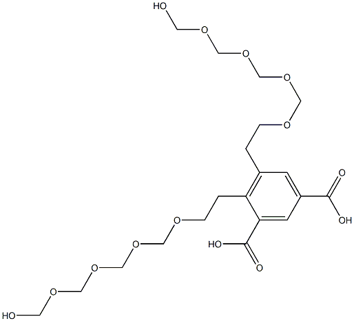 4,5-Bis(10-hydroxy-3,5,7,9-tetraoxadecan-1-yl)isophthalic acid Structure