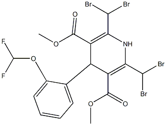 2,6-Bis(dibromomethyl)-4-(2-difluoromethoxyphenyl)-1,4-dihydropyridine-3,5-dicarboxylic acid dimethyl ester Structure