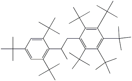 1-(Penta-tert-butylphenyl)-2-(2,4,6-tri-tert-butylphenyl)propane Struktur