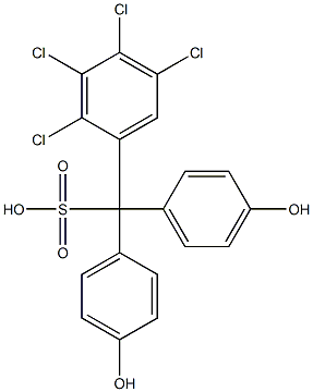 (2,3,4,5-Tetrachlorophenyl)bis(4-hydroxyphenyl)methanesulfonic acid Structure