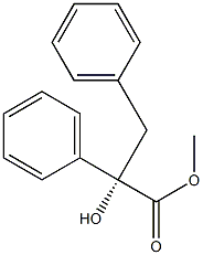 [S,(+)]-2-ヒドロキシ-2,3-ジフェニルプロピオン酸メチル 化学構造式