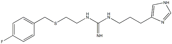 4-[3-[[Imino[[2-[(4-fluorobenzyl)thio]ethyl]amino]methyl]amino]propyl]-1H-imidazole Struktur