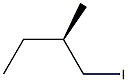 (R)-1-ヨード-2-メチルブタン 化学構造式