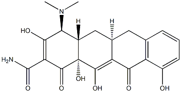 (4S,4aS,5aS,12aR)-4-(Dimethylamino)-1,4,4a,5,5a,6,11,12a-octahydro-3,10,12,12a-tetrahydroxy-1,11-dioxo-2-naphthacenecarboxamide Struktur
