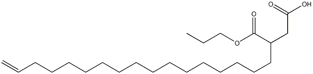 3-(16-Heptadecenyl)succinic acid 1-hydrogen 4-propyl ester Struktur