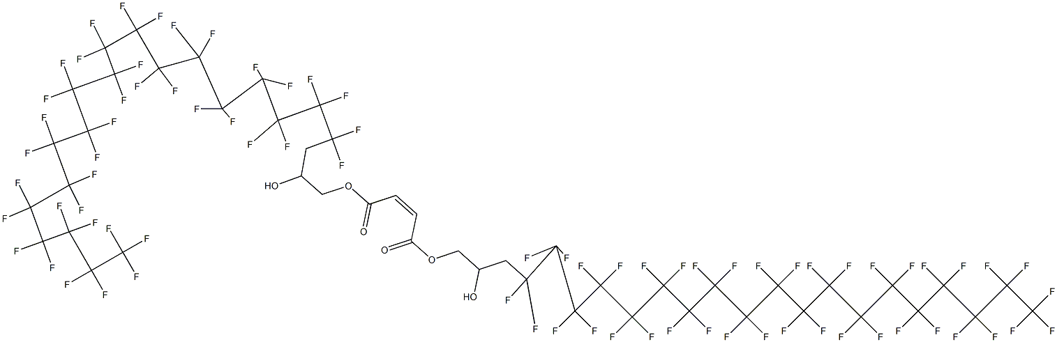 Maleic acid bis(2-hydroxy-4,4,5,5,6,6,7,7,8,8,9,9,10,10,11,11,12,12,13,13,14,14,15,15,16,16,17,17,18,18,19,19,20,20,21,21,22,22,22-nonatriacontafluorodocosyl) ester Structure