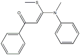 (Z)-3-(Methylthio)-3-(methylphenylamino)-1-phenyl-2-propen-1-one Structure