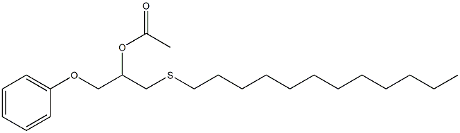 Acetic acid 1-(phenoxymethyl)-2-(dodecylthio)ethyl ester Struktur