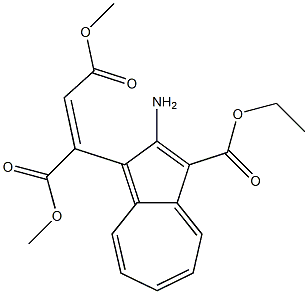 (2E)-2-[(2-Amino-3-ethoxycarbonylazulen)-1-yl]-2-butenedioic acid dimethyl ester Struktur