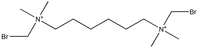 ヘキサメチレンビス[(ブロモメチル)ジメチルアミニウム] 化学構造式