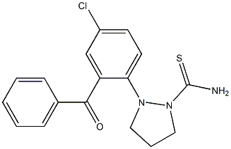 (Tetrahydro-2-(2-benzoyl-4-chlorophenyl)-1H-pyrazole)-1-carbothioamide Structure