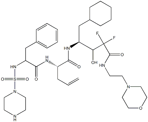 (4S)-4-[[(2S)-2-[2-(1-Piperazinylsulfonyl)amino-3-phenylpropanoylamino]-4-pentenoyl]amino]-5-cyclohexyl-2,2-difluoro-3-hydroxy-N-(2-morpholinoethyl)pentanamide