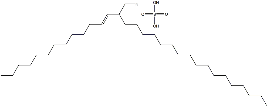 Sulfuric acid 2-(1-tridecenyl)nonadecyl=potassium ester salt Structure