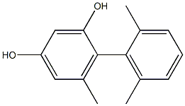4-(2,6-Dimethylphenyl)-5-methylbenzene-1,3-diol Struktur