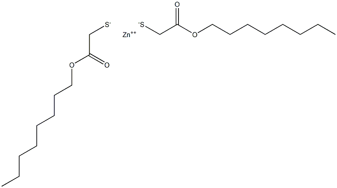 Zinc bis[(octyloxycarbonyl)methanethiolate] Struktur