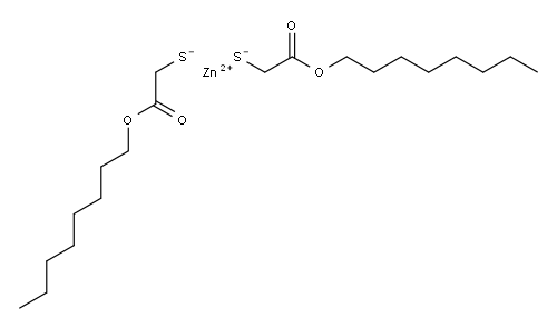 Zinc bis[(octyloxycarbonyl)methanethiolate] Structure