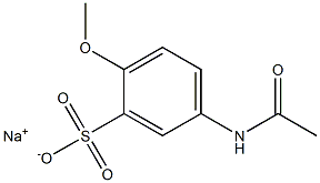 5-Acetylamino-2-methoxybenzenesulfonic acid sodium salt Structure