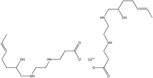 Bis[3-[N-[2-[N-(2-hydroxy-5-heptenyl)amino]ethyl]amino]propionic acid]calcium salt