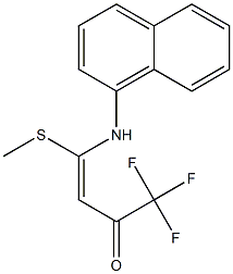 1,1,1-Trifluoro-4-(1-naphthalenylamino)-4-(methylthio)-3-buten-2-one Struktur